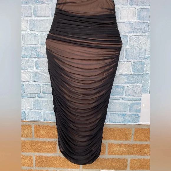 House of CB Tibi Black Cutout Ruched Midi
Dress large - Picture 8 of 15